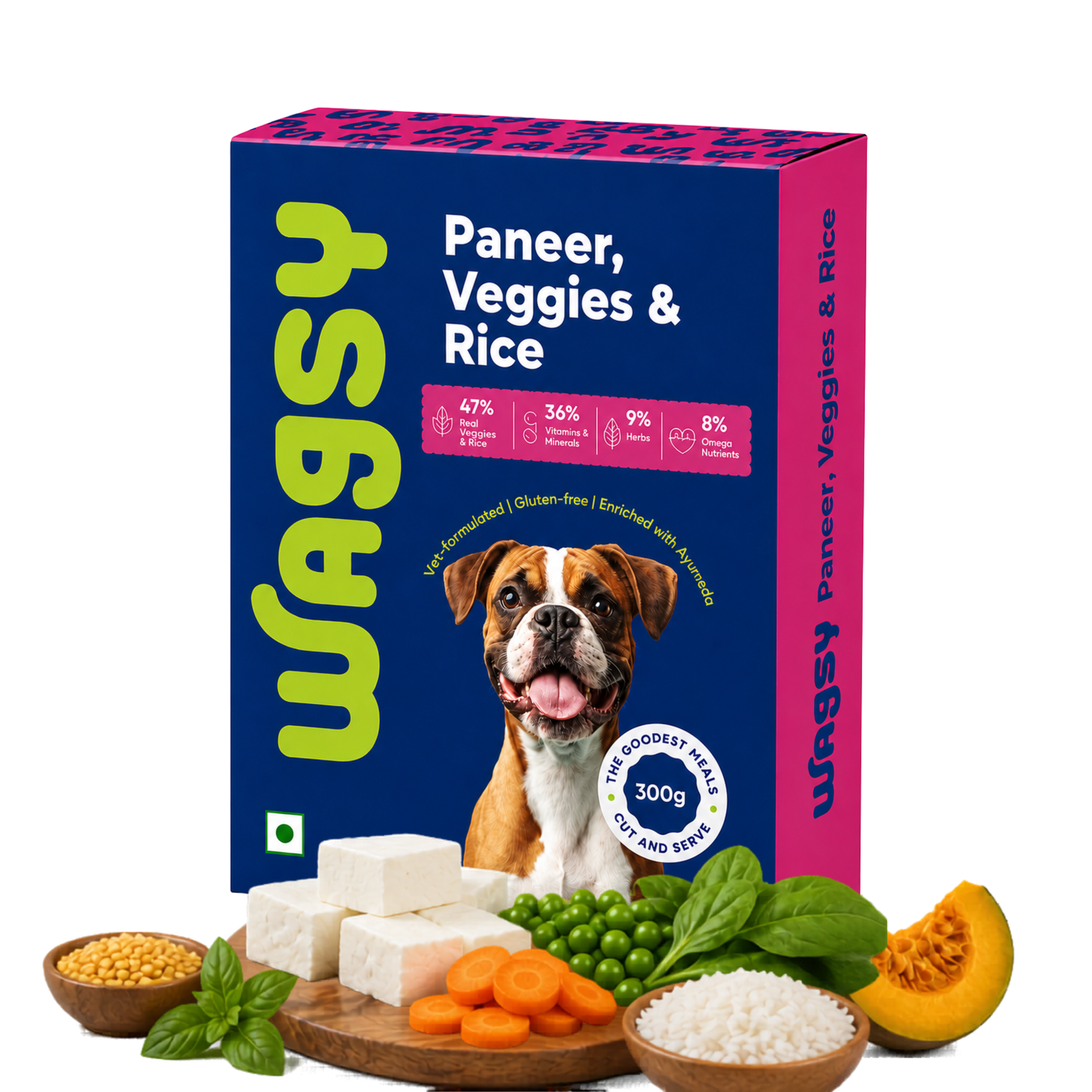 Paneer, Veggies & Rice | Healthy Fresh Vegetarian Dog Food