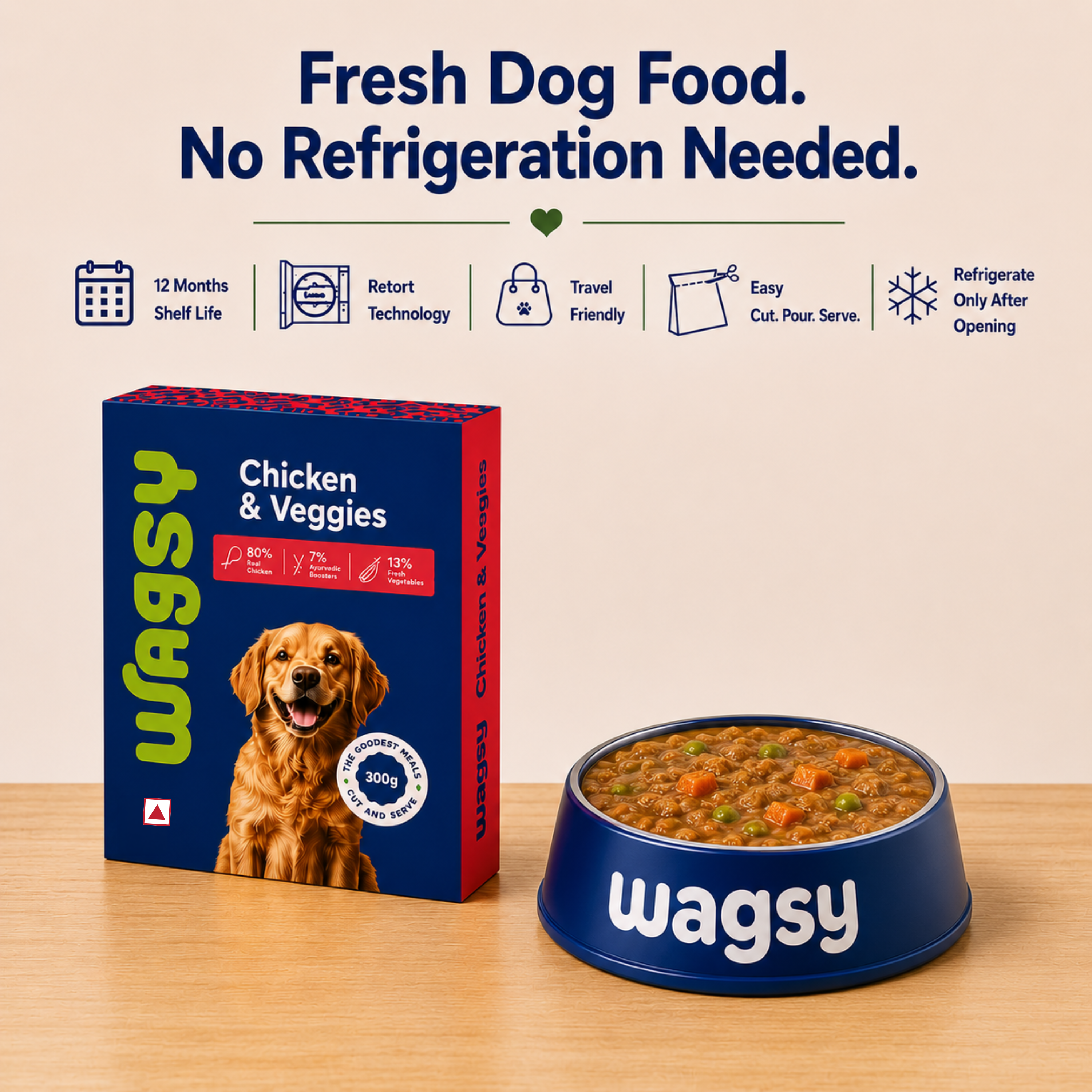 Chicken & Veggies| Fresh & High Protein Food for Pets