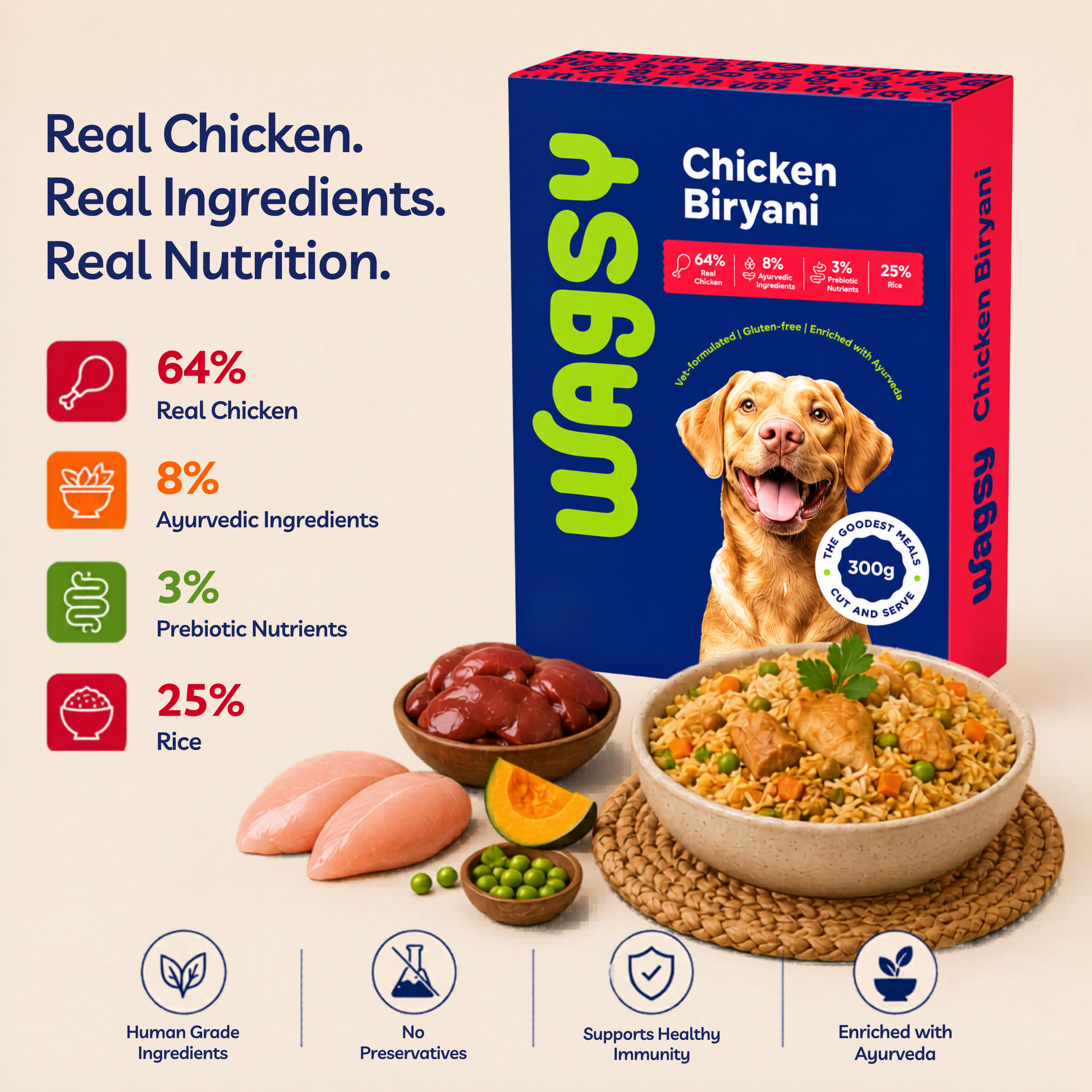 Chicken Biryani | Healthy Fresh Food for Dogs