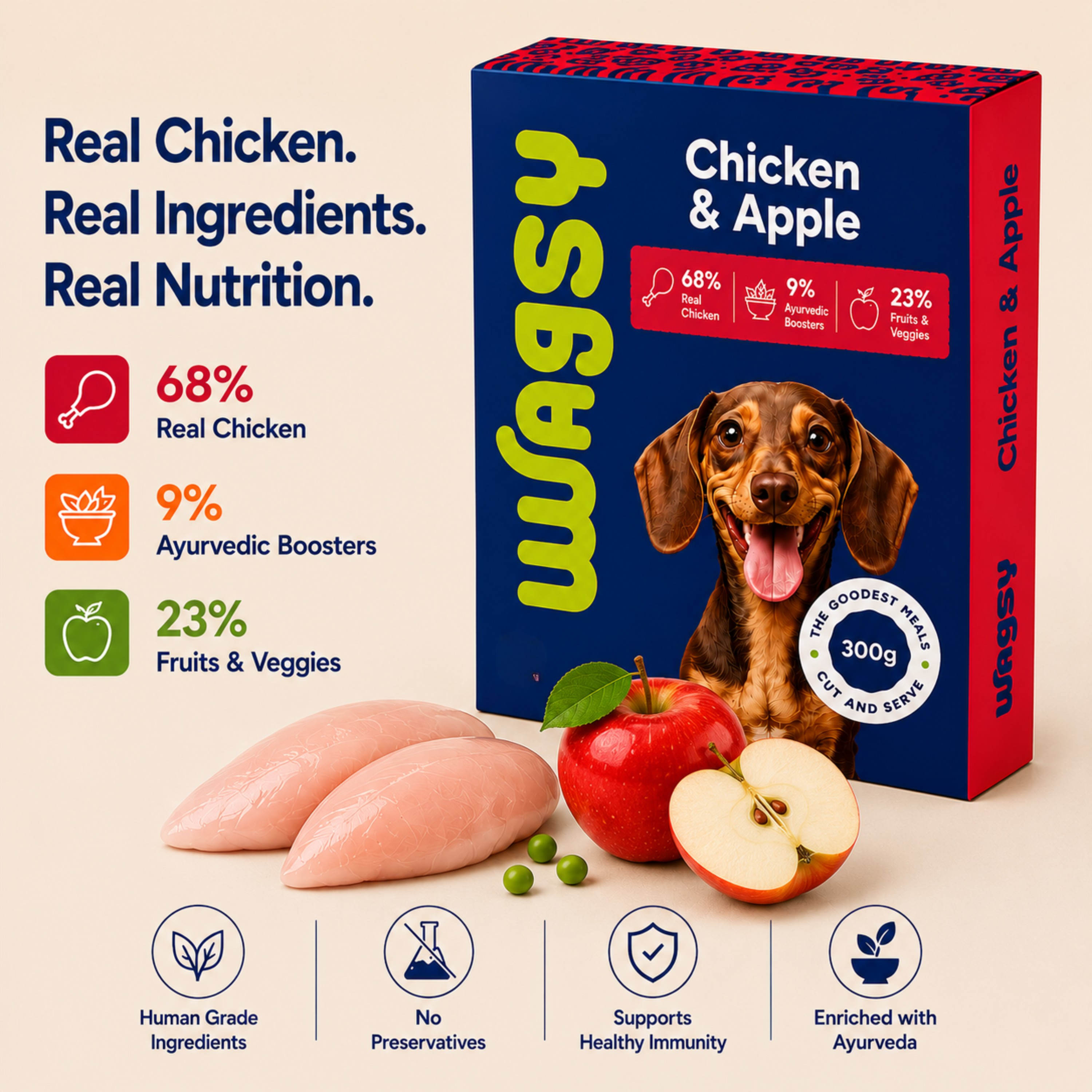 Chicken & Apple | Healthy Fresh Dog Food