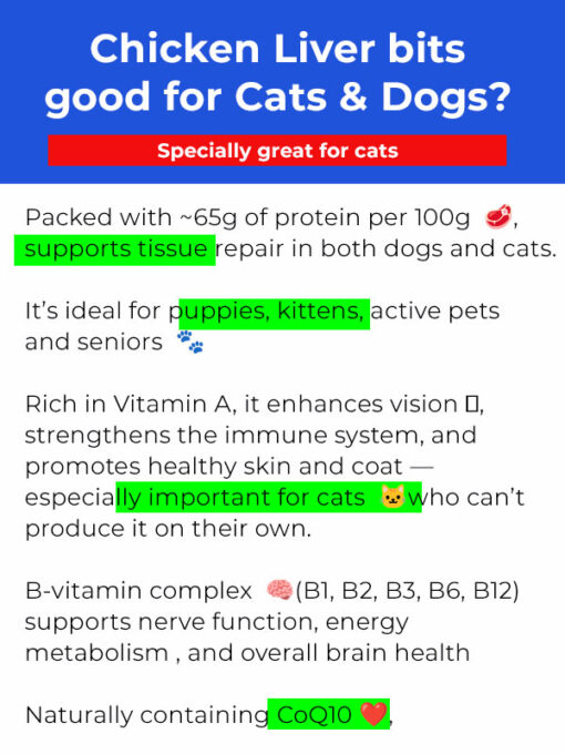 Dehydrated Chicken Liver Bits | Healthy Dog and Cat Treat